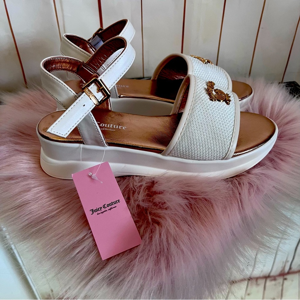 Juicy Couture White Platform Sandals
